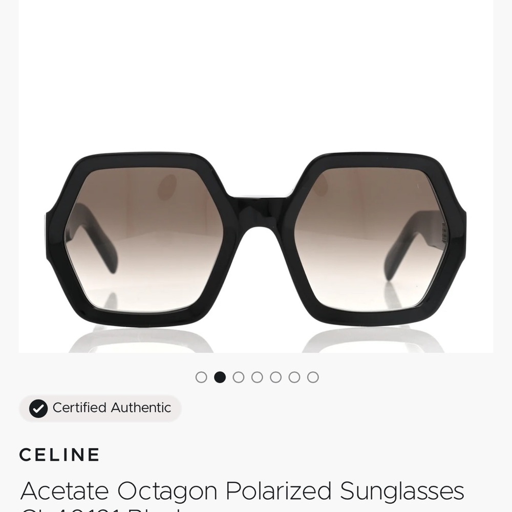 Celine Black Octagon Sunglasses